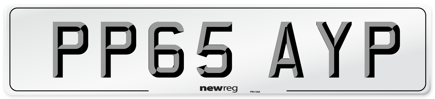 PP65 AYP Number Plate from New Reg